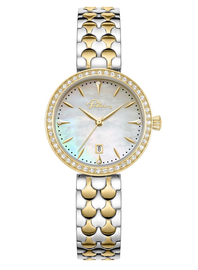 بوليس Women's Ophidia 28mm Watch with Champagne Mother-of-Pearl Dial, Gold Indexes & 316L Stainless Steel Bracelet  - Image 1