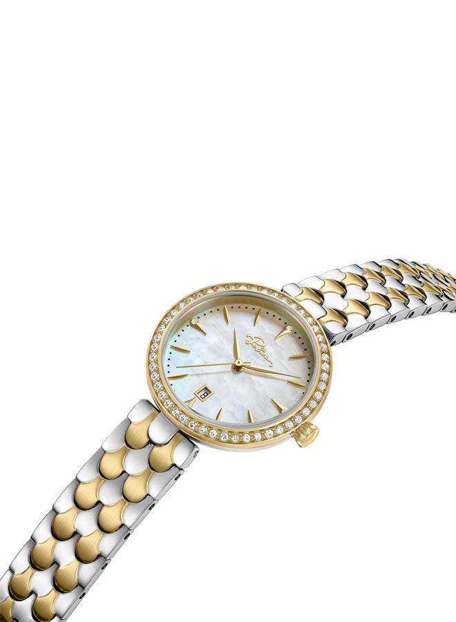 بوليس Women's Ophidia 28mm Watch with Champagne Mother-of-Pearl Dial, Gold Indexes & 316L Stainless Steel Bracelet  - Image 2