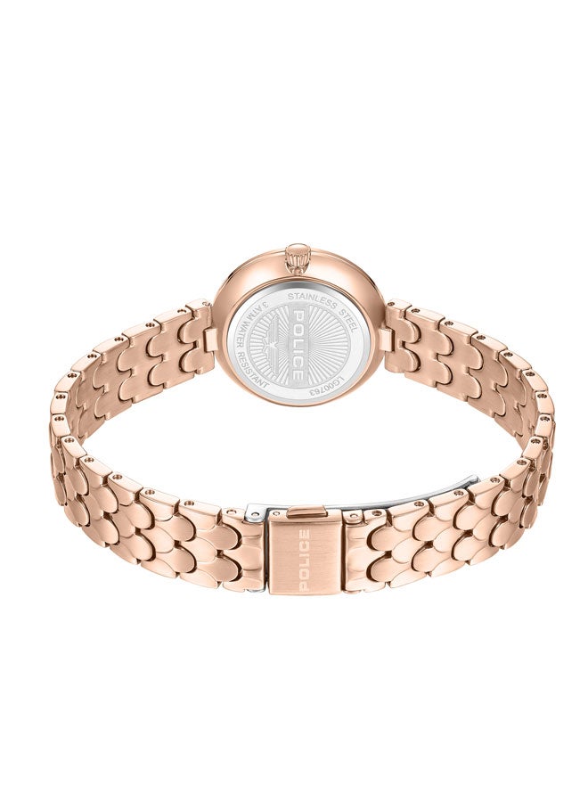 بوليس Women's Ophidia 28mm Watch with Deep Green Mother-of-Pearl Dial, Rose Gold Indexes & 316L Stainless Steel Bracelet  - Image 3