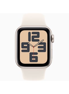 Apple Certified Pre Owned - Watch SE (2024) GPS 40mm Starlight Aluminium Case (Damaged Packing) Starlight  - Image 2