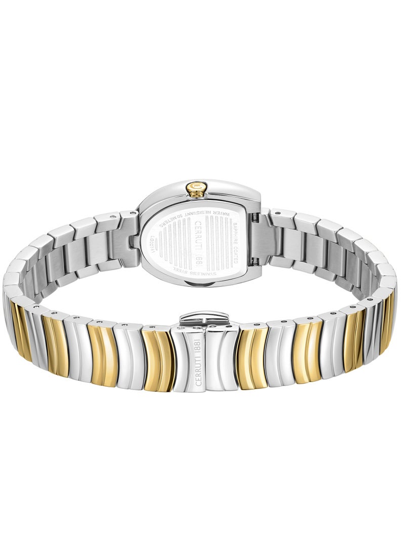 CERRUTI 1881 - Women's Lerici Analog Watch - White Mother of Pearl Dial, Roman Numerals, Two Tone Bracelet - Image 1