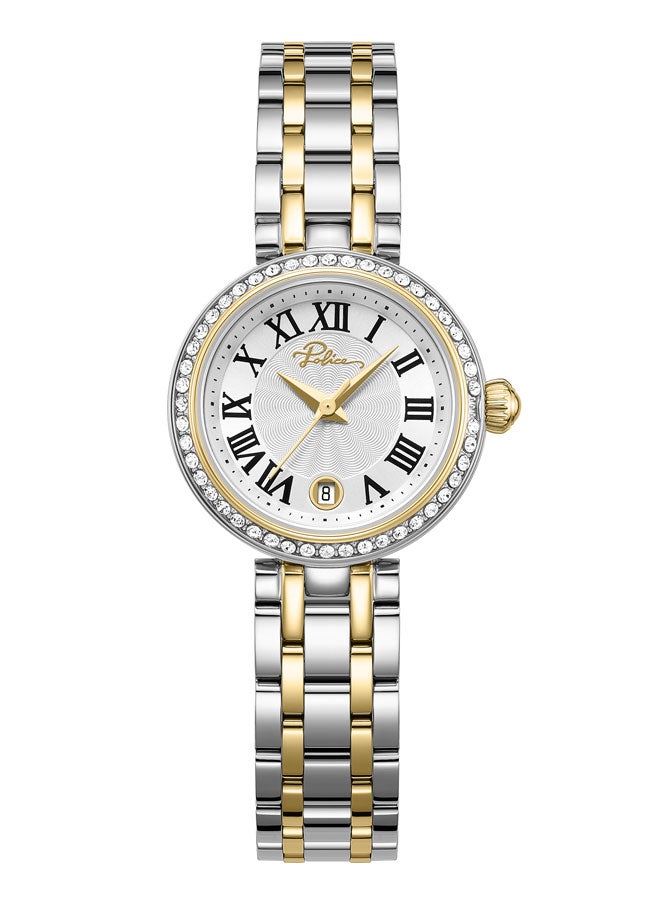 بوليس Women's Denali 36mm Two-Tone Watch with Silver Sunray Dial, Gold-Plated Hands & 316L Stainless Steel 5-Link Bracelet  - Image 1
