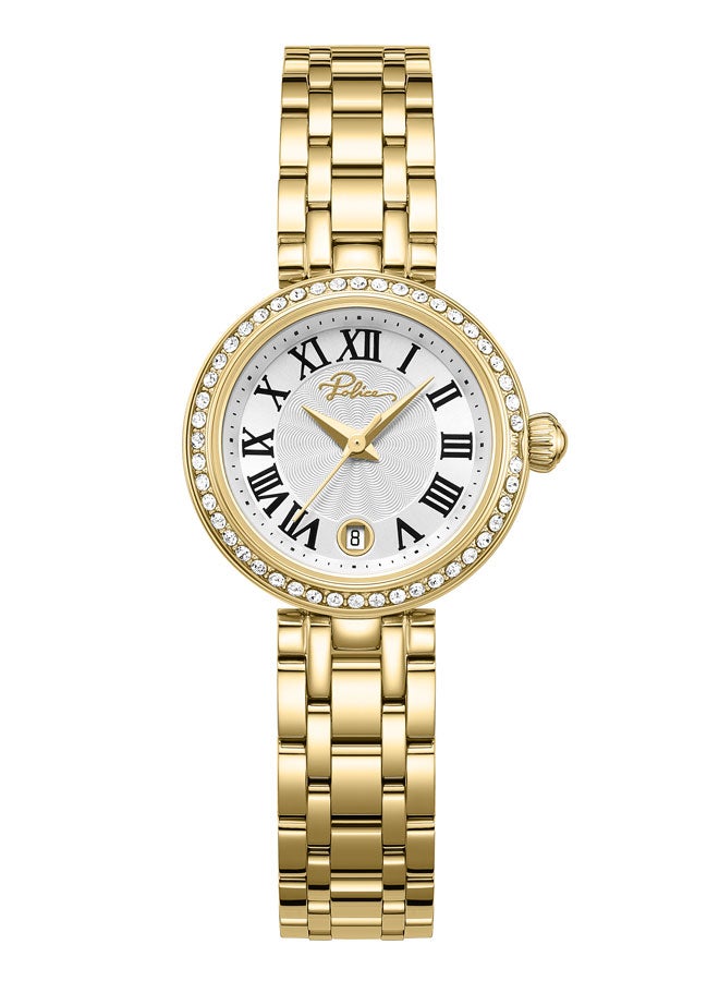 بوليس Women's Denali 36mm Watch with Silver Dial, Gold-Plated Hands & Gold-Plated 316L Stainless Steel 5-Link Bracelet  - Image 1