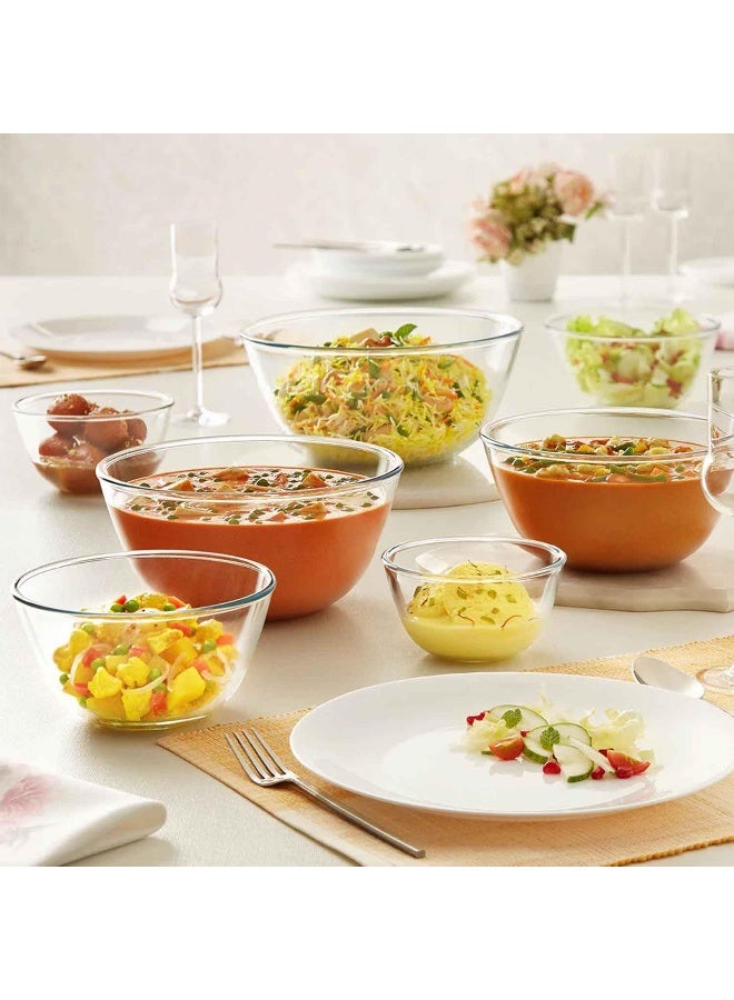 Borosil Glass Mixing & Serving Bowl, Oven & Microwave Safe Bowl, 3.5 L, Borosilicate Glass Clear - Image 5