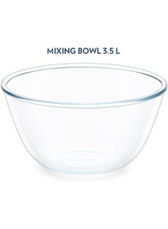 بوروسيل Borosil Glass Mixing & Serving Bowl, Oven & Microwave Safe Bowl, 3.5 L, Borosilicate Glass Clear  - Image 4