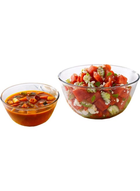 Borosil Glass Mixing & Serving Bowl, Oven & Microwave Safe Bowl, 500 ml, Borosilicate Glass, Clear Clear