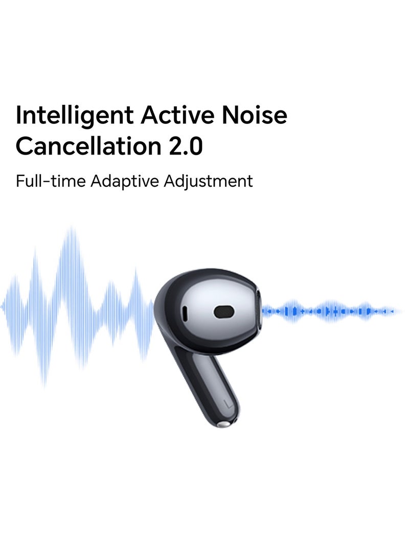 Honor Choice Earbuds S7 Intelligent Active Noise Cancelling, 36 Hour Long Battery Life, Hi-Res Audio Certified, TWS Earphones, Black  - Image 2