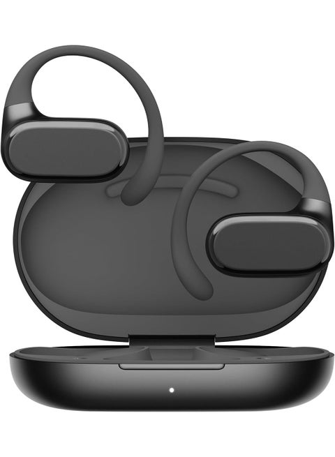 Choice Open-Ear True Wireless Earbuds, 40 Hour Long Battery Life, AI Call Noise Cancellation, Airy Comfort Design, TWS Earphones, Black