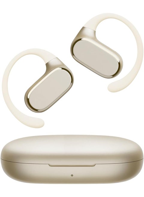 Choice Open-Ear True Wireless Earbuds, 40 Hour Long Battery Life, AI Call Noise Cancellation, Airy Comfort Design, TWS Earphones, Gold