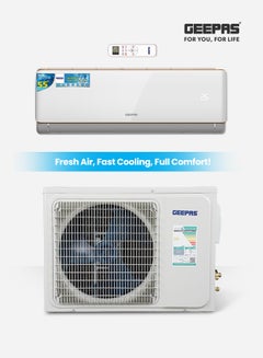 جيباس 1.0 Ton Split Air Conditioner with T3 Compressor, LED Display, Remote Control, Strong Airflow, Self-Cleaning, Auto Diagnosis, and Golden Fin Technology GACS1210KCA White  - Image 2