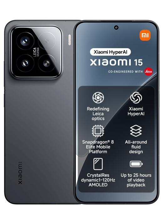 Xiaomi 15 Dual SIM Black 12GB RAM 512GB 5G - Global Version - Image 1