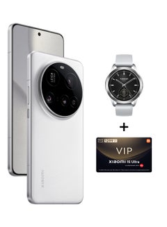 Xiaomi 15 Ultra Dual SIM White 16GB RAM 512GB 5G - Global Version with FREE Gifts (Watch S3 + Virtual VIP Service Card)  - Image 1