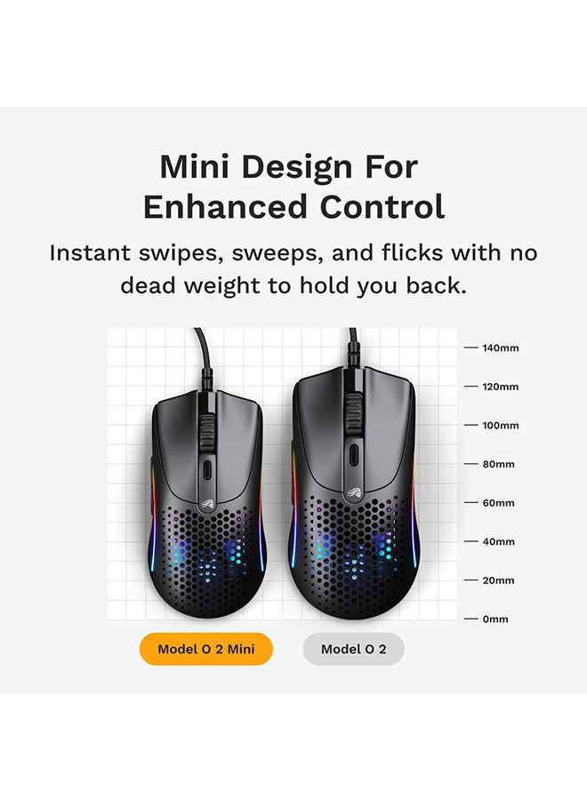Glorious Model O 2 Mini Wired Gaming Mouse: Superlight 49g, 26K Optical Sensor, Motion Sync, 80M Clicks, 6 Programmable Buttons, Mouse for Small Hands, FPS, MMO, MOBA, Battle Royal Mouse, Black - Image 4