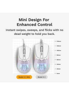 Glorious Model O 2 Mini Wired Gaming Mouse: Superlight 49g, 26K Optical Sensor, Motion Sync, 80M Clicks, 6 Programmable Buttons, Mouse for Small Hands, FPS, MMO, MOBA, Battle Royal Mouse, White - pnsku/N70152437V/45/_/1739767685/23b621de-515a-413e-aee0-2056db25a222