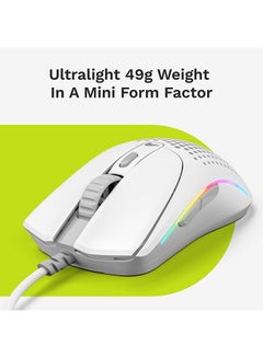 Glorious Model O 2 Mini Wired Gaming Mouse: Superlight 49g, 26K Optical Sensor, Motion Sync, 80M Clicks, 6 Programmable Buttons, Mouse for Small Hands, FPS, MMO, MOBA, Battle Royal Mouse, White - pnsku/N70152437V/45/_/1739767687/888ae70b-b8db-4bc5-9bf3-b7e6a8866bd3