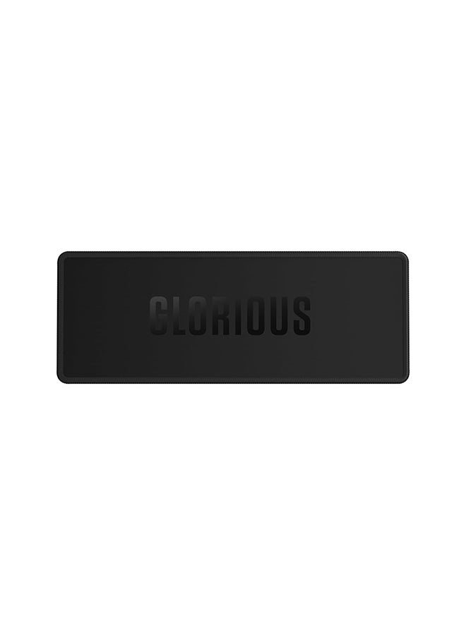 جلوريوس حصيرة لوحة مفاتيح مدهشة لتقليل الصوت - حواف مخيطة، تمتص أصوات لوحة المفاتيح والاهتزازات، قابلة للغسل في الآلة، قاعدة غير قابلة للانزلاق، تناسب معظم لوحات المفاتيح بدون الأرقام، 14.17 x 5.35 x 0.16 مم - أسود - Image 2