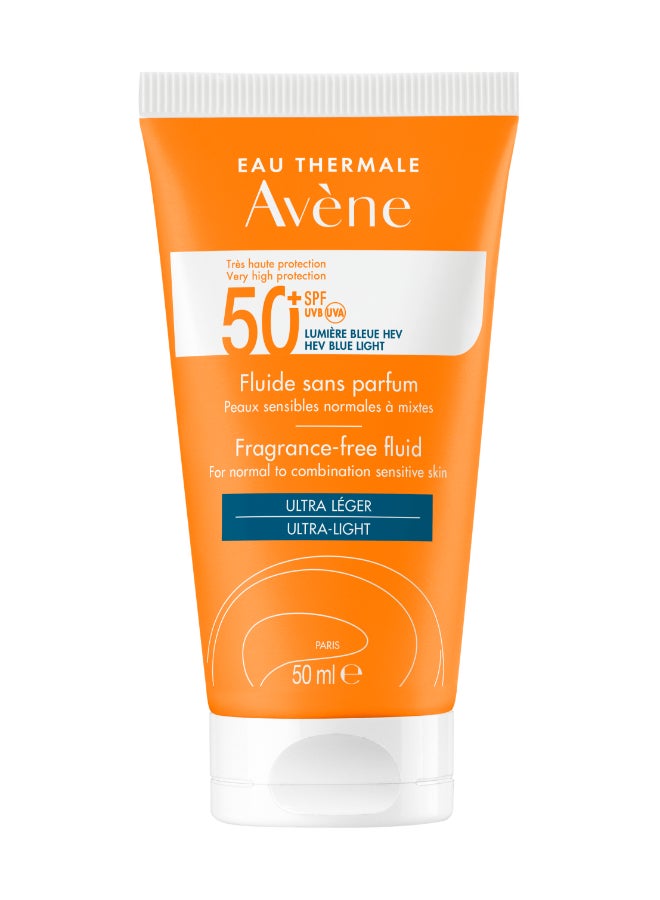 آفين Very High Protection Spf 50+ Fragrance-Free Fluid 50ml 