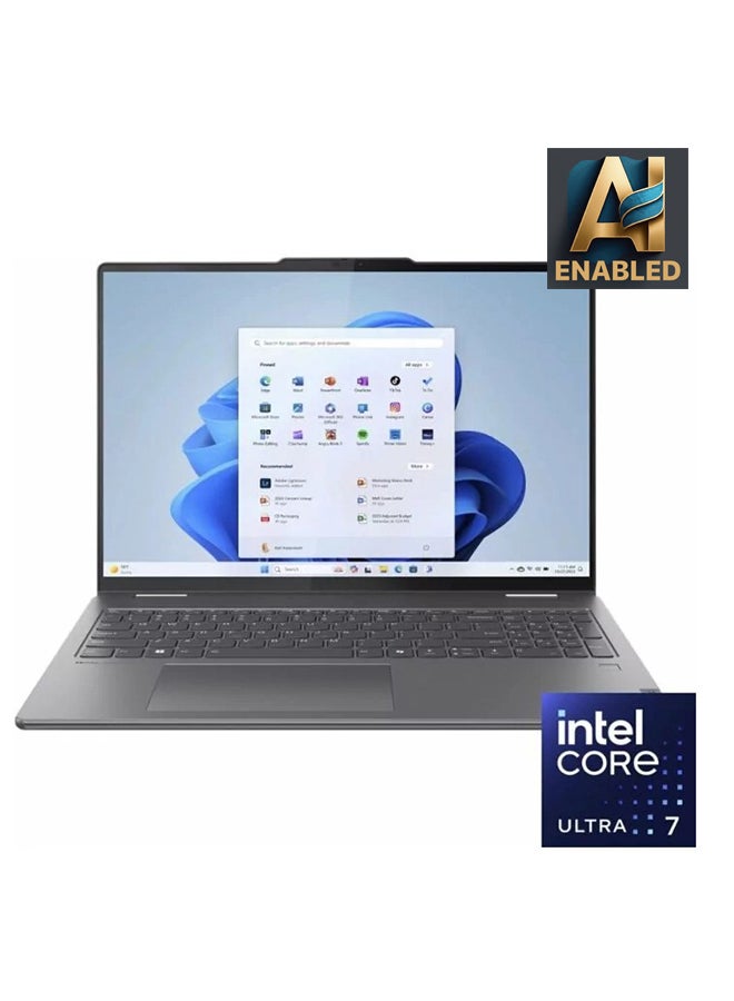 Lenovo Yoga 7 2-in-1 161ML9 (Upgraded Version) Laptop 16" Touchscreen Core Ultra 7 Processor/16GB RAM/1TB SSD/Window 11 Home English/Arabic Strom Grey  - Image 1