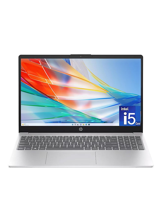 HP 15.6" (Upgraded Version) Laptop, 13th Gen Intel Core i5-1335U Processor, 32GB RAM, 1TB SSD, FHD Anti-Glare Display, Webcam, Numeric Keypad, Wi-Fi, Bluetooth, HDMI, Windows 11 Home English/Arabic Silver  - Image 1