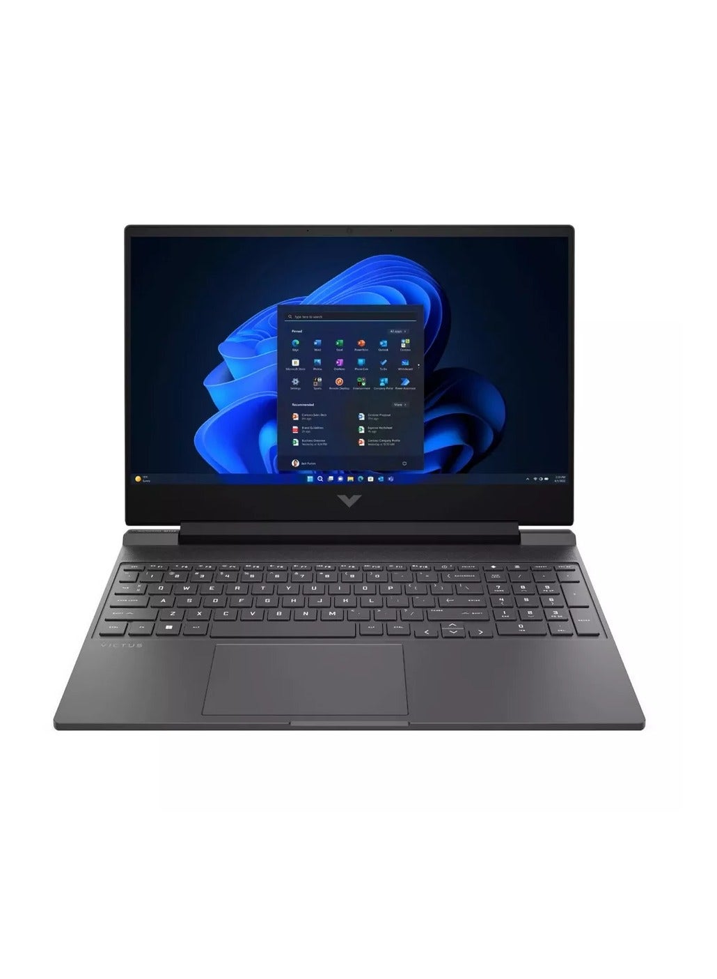 HP Victus 15-FB0071NIA Gaming Laptop AMD Ryzen 5-5600H 512GB SSD 8GB Ram AMD Radeon RX 6500M 4GB 15.6" Inch FHD - Mica silver