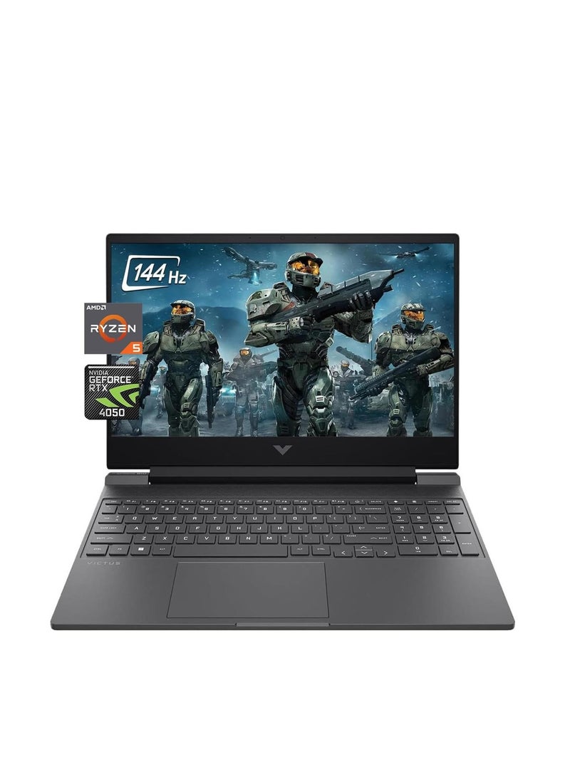HP Victus 15-FB2082WM Gaming (Upgraded Version) Laptop With 15.6-Inch Display, AMD Ryzen 5-8645HS Processor/8GB RAM/512GB SSD/6GB NVIDIA RTX 4050 Graphics Card/Windows 11 Home English/Arabic Mica Silver  - Image 5