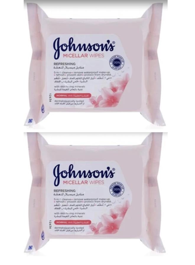 جونسون 2 Pieces Of Micellar Wipes Normal Skin - Image 1