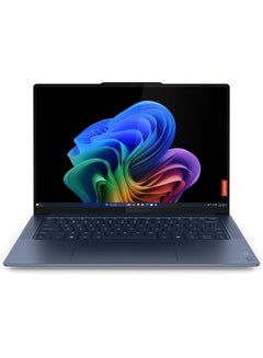 لينوفو Yoga Slim 7 14Q8X9 Laptop With 14.5-Inch Touch Display, Snapdragon X Elite Processor/16GB RAM/512GB SSD/Qualcomm® Adreno Graphics/Windows 11 Home English Cosmic Blue  - Image 1