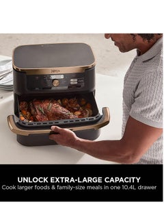Ninja Foodi FlexDrawer Air Fryer, Dual Zone with Removable Divider, Large 10.4L Drawer, 7-in-1, Air-Fryer, Air Fry, Roast, Bake, Crisp, Non-Stick Dishwasher Safe Parts AF500UKCP 10.4 L 2470 W AF500UKCP ‎Black/Copper  - Image 4