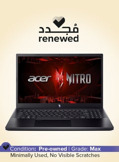Renewed - Nitro V ANV15 Gaming laptop With 15.6-Inch Display FHD IPS Display,Intel Core i5-13420H/Octa Core/13th Gen/16GB DDR5 RAM/512GB SSD/6GB NVIDIA GeForce RTX 3050 Graphics/Windows 11 Home English Black