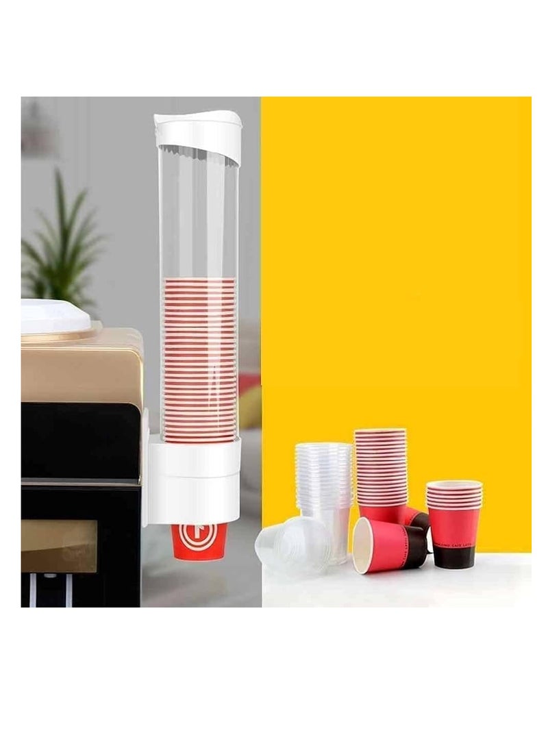إي سي في في ECVV Cup Dispenser Fits 5oz - 7oz Cone or Flat Bottom Cups,Pull Type Paper Water Disposable Automatic Remove Cup Holder Random Color Random Color  - Image 3