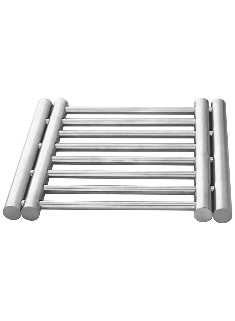 إي سي في في Adjustable Metal Trivet & Spoon Rest | Non-Sliding Hot Pad & Pot Holder | 20x22cm - 20x37cm | Multi-Purpose Mats  - Image 4
