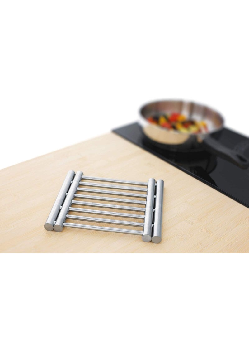 إي سي في في Adjustable Metal Trivet & Spoon Rest | Non-Sliding Hot Pad & Pot Holder | 20x22cm - 20x37cm | Multi-Purpose Mats  - Image 5