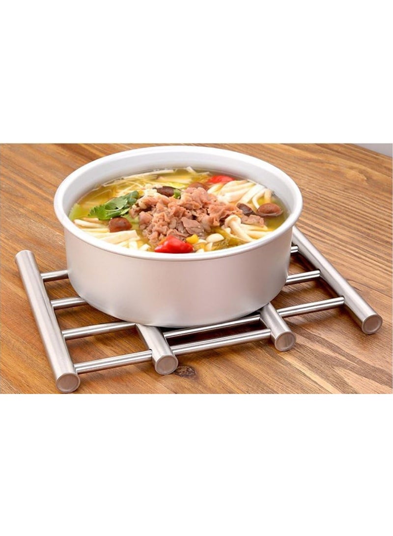 إي سي في في Adjustable Metal Trivet & Spoon Rest | Non-Sliding Hot Pad & Pot Holder | 20x22cm - 20x37cm | Multi-Purpose Mats  - Image 3