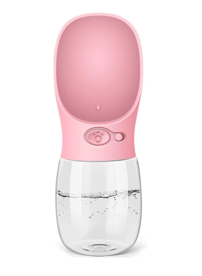 إي سي في في Dog Water Bottle Leak Proof Portable Water Dispenser for Puppy Pets Outdoor Walking Hiking, Travel Bottle 12 OZ (350ML), Pink  - Image 1