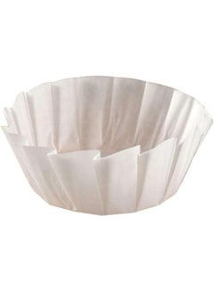 إي سي في في V White Cupcake Liners Greaseproof Paper 50 Count Odorless Muffin Baking Cups Cupcake Wrappers for Wedding | Birthday | Celebration Occasion | 13x6cm White  - Image 1