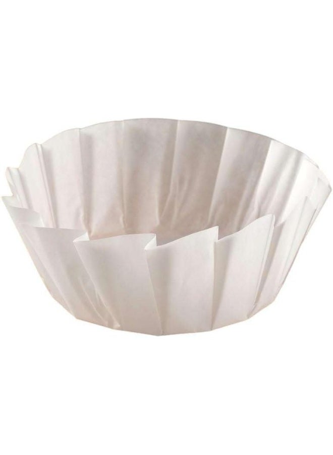 ECVV V White Cupcake Liners Greaseproof Paper 50 Count Odorless Muffin Baking Cups Cupcake Wrappers for Wedding | Birthday | Celebration Occasion | 13x6cm White  - Image 1