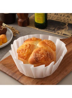 إي سي في في V White Cupcake Liners Greaseproof Paper 50 Count Odorless Muffin Baking Cups Cupcake Wrappers for Wedding | Birthday | Celebration Occasion | 13x6cm White  - Image 4