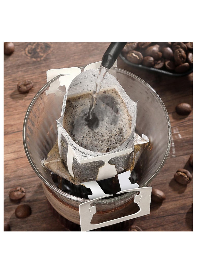 إي سي في في ECVV 50Pcs Portable Coffee Filter Paper Bag Hanging Ear Drip Coffee Bag, Disposable Coffee Filters, Single Serve Disposable Drip Coffee Filter Bag Perfect for Travel, Camping, Home, Office  - Image 3