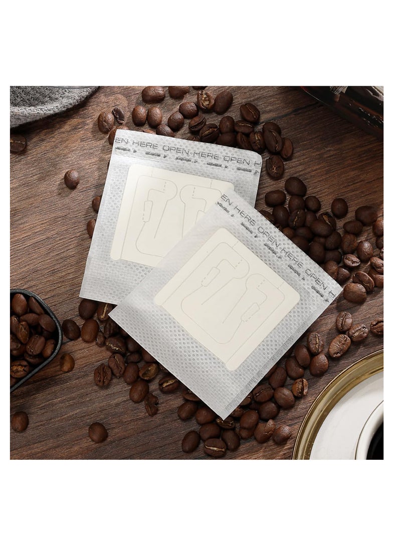 ECVV 50Pcs Portable Coffee Filter Paper Bag Hanging Ear Drip Coffee Bag, Disposable Coffee Filters, Single Serve Disposable Drip Coffee Filter Bag Perfect for Travel, Camping, Home, Office