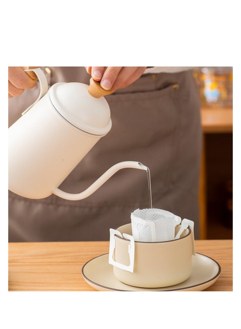 إي سي في في ECVV 50Pcs Portable Coffee Filter Paper Bag Hanging Ear Drip Coffee Bag, Disposable Coffee Filters, Single Serve Disposable Drip Coffee Filter Bag Perfect for Travel, Camping, Home, Office  - Image 2