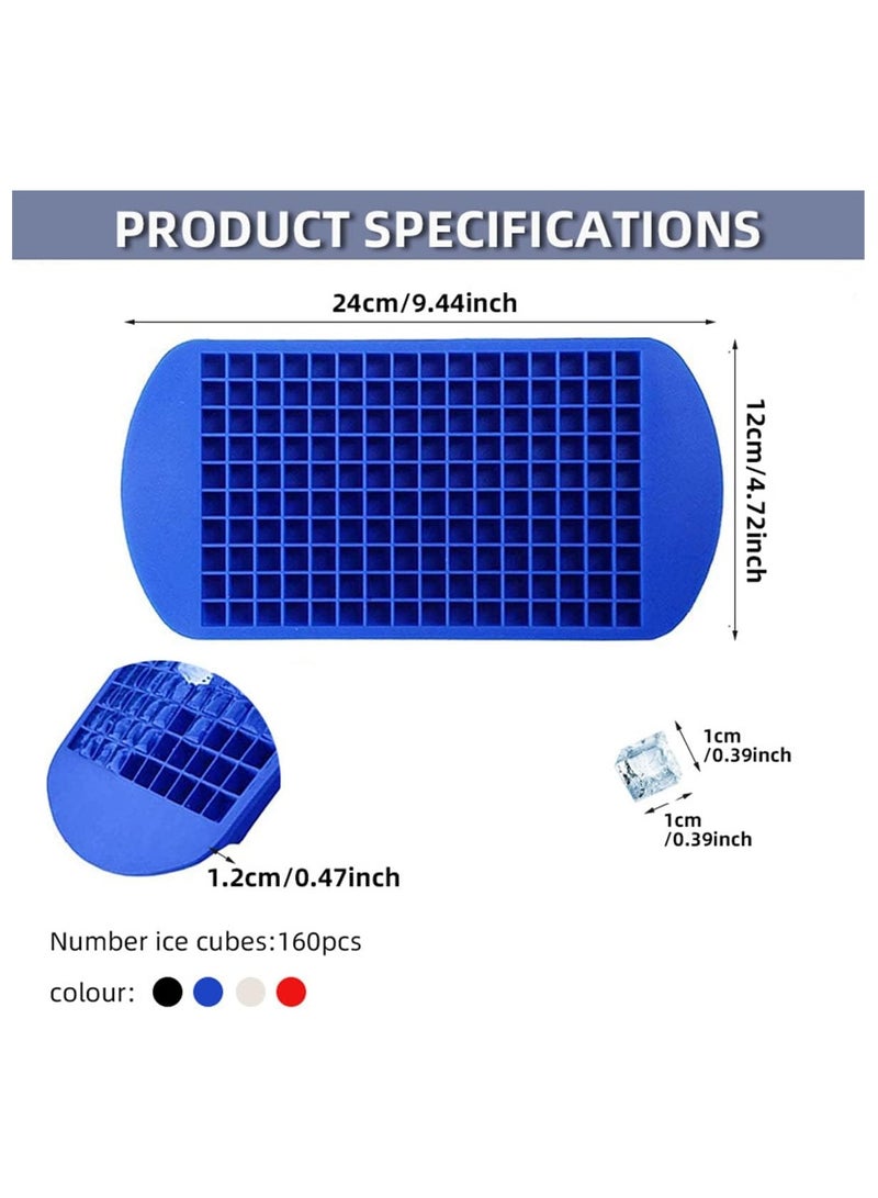 ECVV Mini Ice Cube Trays with 160 Small Cubes, 3 8 1cm, Blue  - Image 4