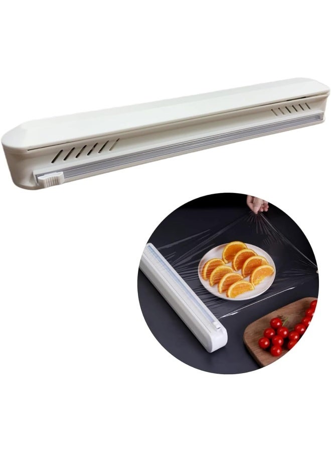إي سي في في Plastic Wrap Dispenser With Cutter White  - Image 1