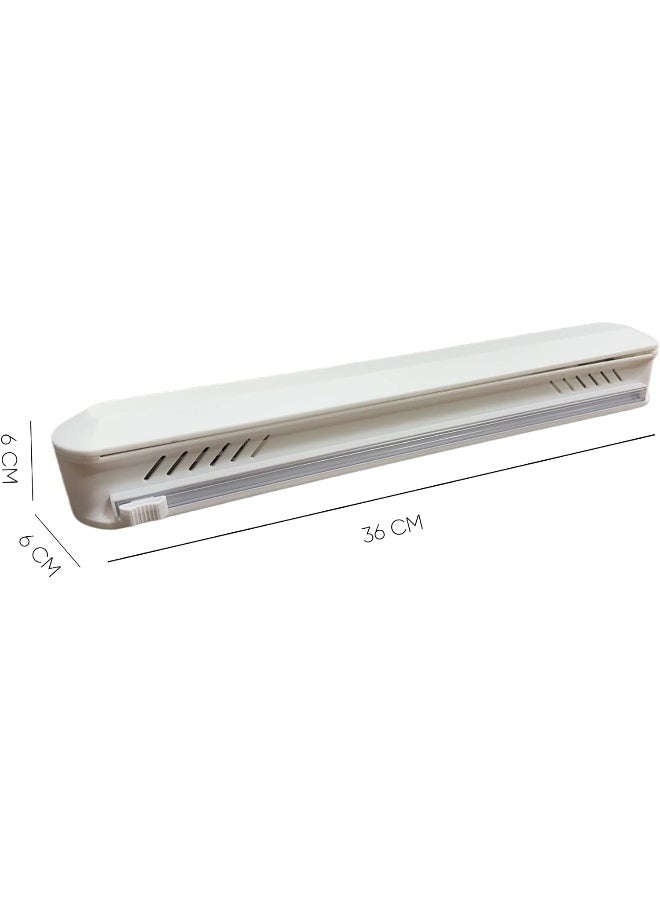 إي سي في في Plastic Wrap Dispenser With Cutter White  - Image 2