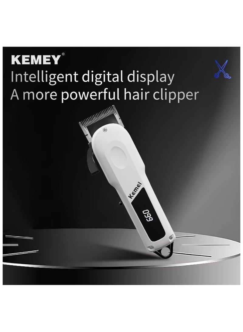 Kemei Professional Hair Clipper and Trimmer with Adjustable Blade Precision Stainless Steel KM-807 - Image 3