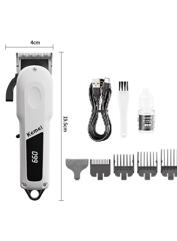Kemei Professional Hair Clipper and Trimmer with Adjustable Blade Precision Stainless Steel KM-807 - Image 5