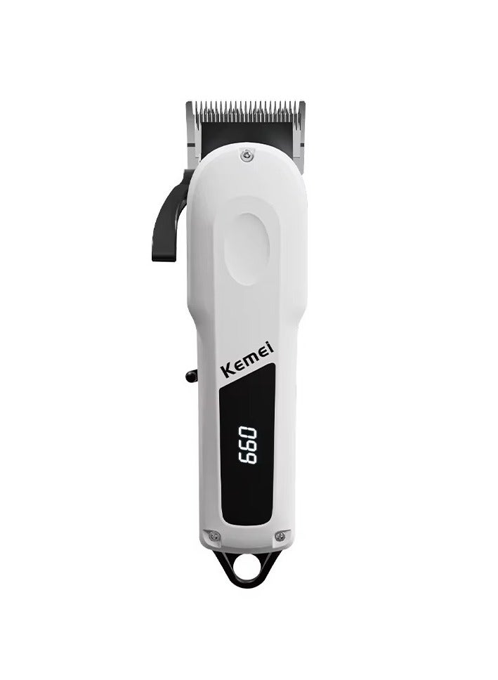 Kemei Professional Hair Clipper and Trimmer with Adjustable Blade Precision Stainless Steel KM-807 - Image 4