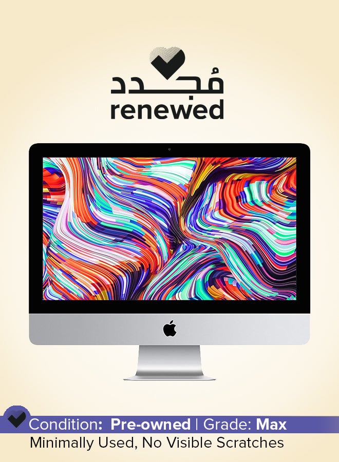 Apple - Renewed - All in One iMAC With 21.5-Inch 4k Display,Core i5/Dual Core/8th Gen/8GB RAM/256SSD/Dual Core/8th Gen/4GB Graphics Radeon Pro/MacOS English Silver - Image 1