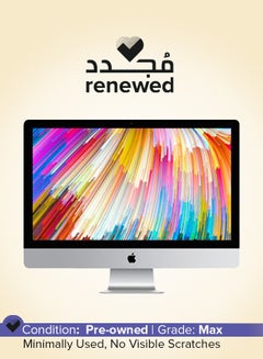 Apple Renewed - All in One iMAC With 27-Inch 5K Display,Core i7/Dual Core/6th Gen/16GB RAM/256SSD/Radeon Pro 580 With 8GB of VRAM Graphics/MacOS English Silver  - Image 1