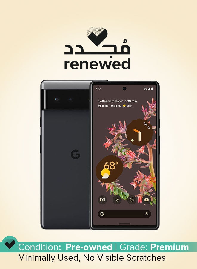 Renewed - Pixel 6 Stormy Black 8GB RAM 128GB 5G - International Version - pnsku/N70152797V/45/_/1739786730/a8f4308a-f382-4c75-9885-bcaf02f932b3