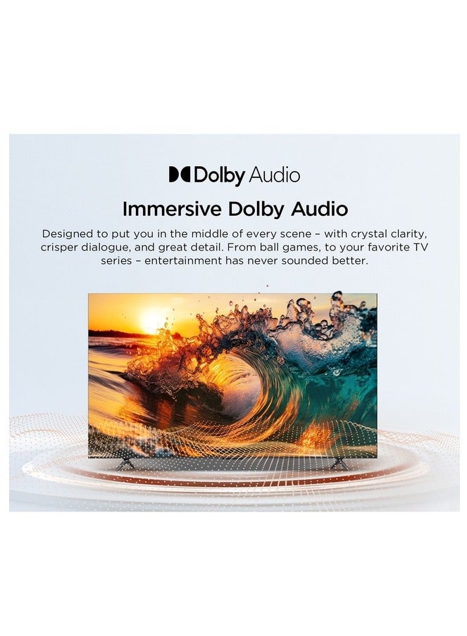 50-Inch 4K Smart Google TV with Dolby Audio, Dynamic Color Enhancement, HDR10, AIPQ 2.0, Edgeless Design Google TV 50P69B Black